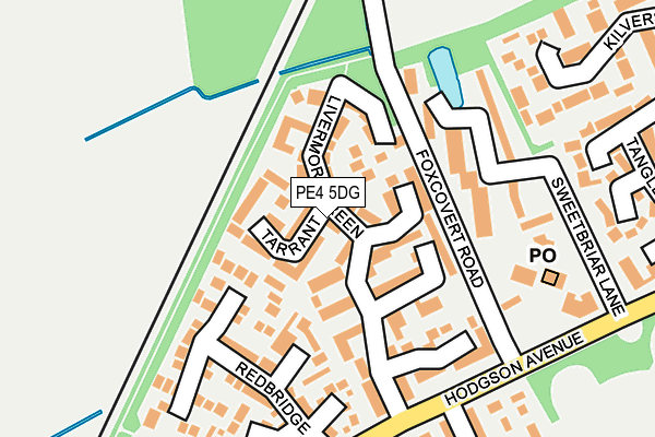PE4 5DG map - OS OpenMap – Local (Ordnance Survey)
