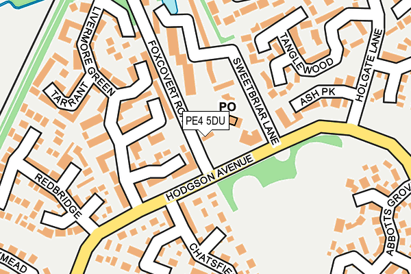 PE4 5DU map - OS OpenMap – Local (Ordnance Survey)