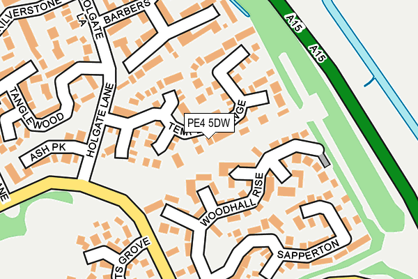 PE4 5DW map - OS OpenMap – Local (Ordnance Survey)