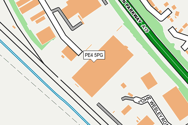 PE4 5PG map - OS OpenMap – Local (Ordnance Survey)
