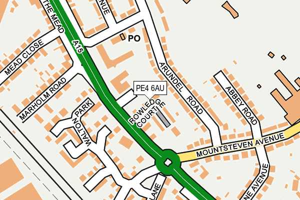 PE4 6AU map - OS OpenMap – Local (Ordnance Survey)