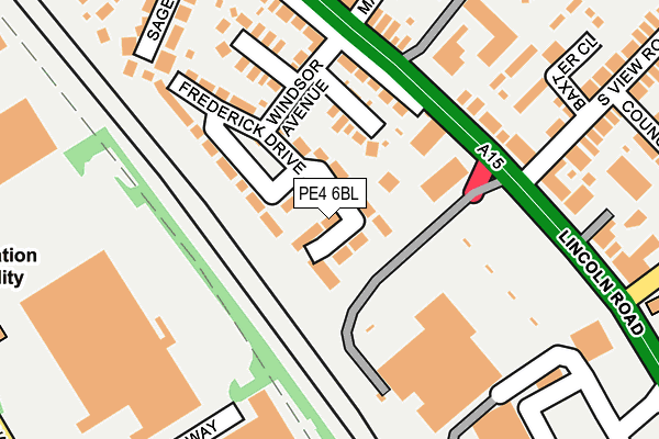 PE4 6BL map - OS OpenMap – Local (Ordnance Survey)