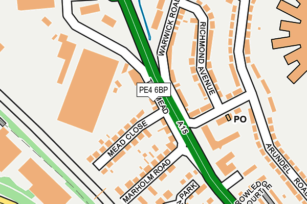 PE4 6BP map - OS OpenMap – Local (Ordnance Survey)