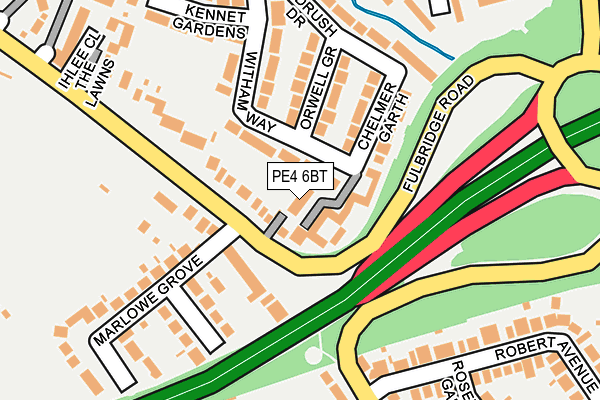 PE4 6BT map - OS OpenMap – Local (Ordnance Survey)