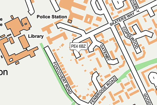 PE4 6BZ map - OS OpenMap – Local (Ordnance Survey)