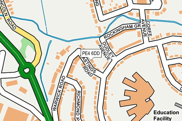 PE4 6DD map - OS OpenMap – Local (Ordnance Survey)