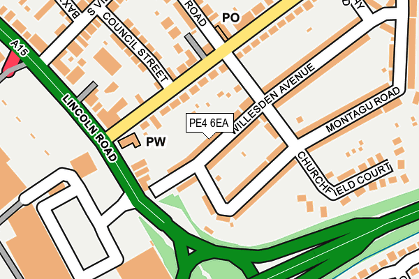 PE4 6EA map - OS OpenMap – Local (Ordnance Survey)