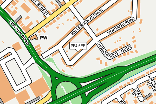 PE4 6EE map - OS OpenMap – Local (Ordnance Survey)