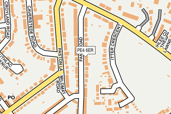 PE4 6ER map - OS OpenMap – Local (Ordnance Survey)