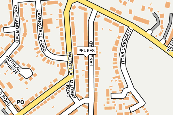 PE4 6ES map - OS OpenMap – Local (Ordnance Survey)