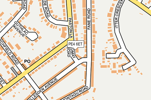PE4 6ET map - OS OpenMap – Local (Ordnance Survey)