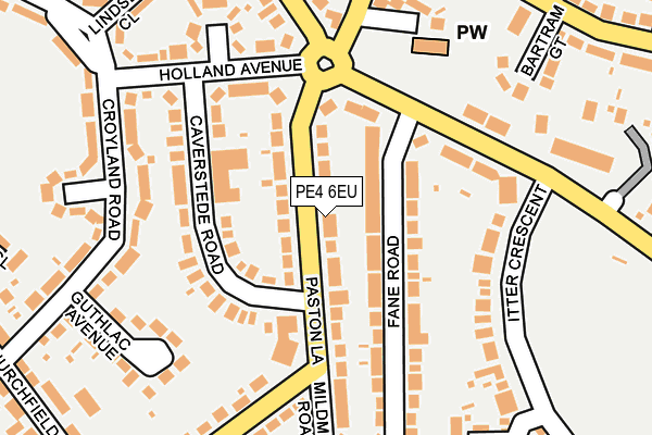PE4 6EU map - OS OpenMap – Local (Ordnance Survey)