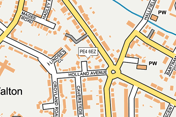 PE4 6EZ map - OS OpenMap – Local (Ordnance Survey)
