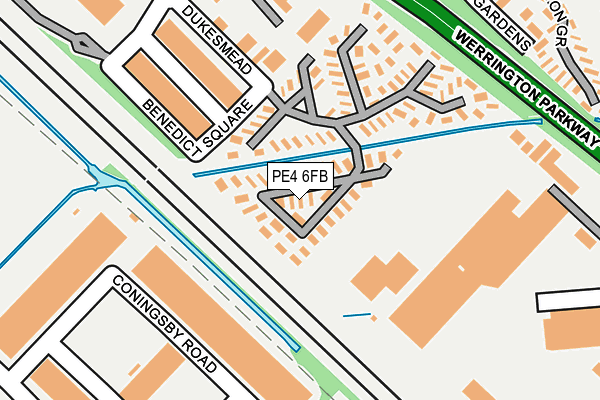 PE4 6FB map - OS OpenMap – Local (Ordnance Survey)