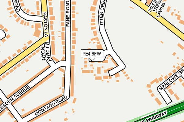 PE4 6FW map - OS OpenMap – Local (Ordnance Survey)