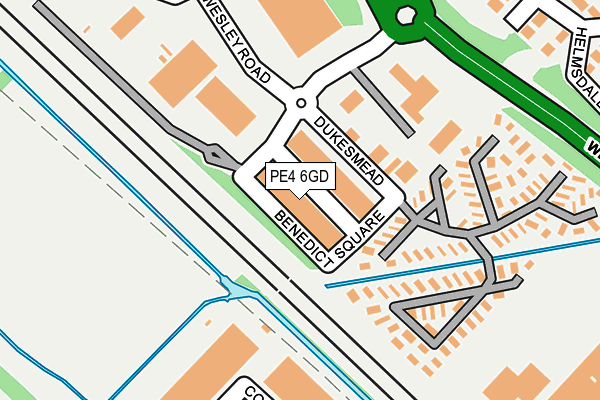 PE4 6GD map - OS OpenMap – Local (Ordnance Survey)