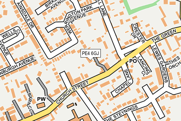 PE4 6GJ map - OS OpenMap – Local (Ordnance Survey)