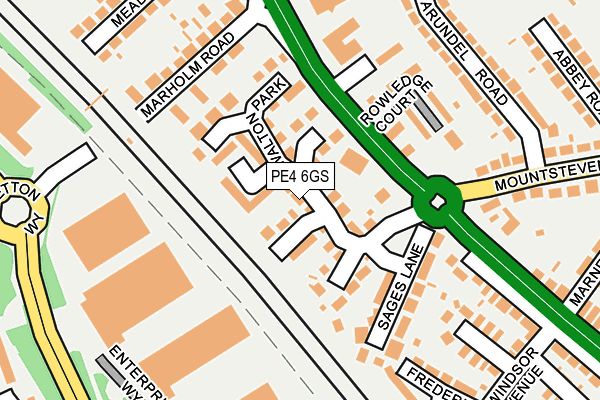 PE4 6GS map - OS OpenMap – Local (Ordnance Survey)