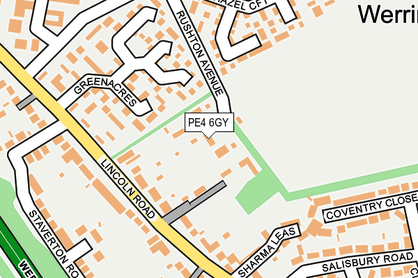 PE4 6GY map - OS OpenMap – Local (Ordnance Survey)