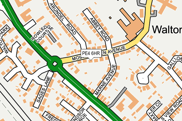 PE4 6HR map - OS OpenMap – Local (Ordnance Survey)