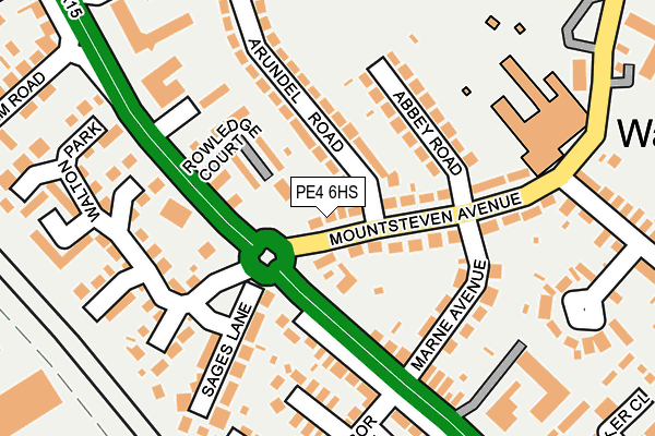 PE4 6HS map - OS OpenMap – Local (Ordnance Survey)