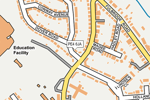 PE4 6JA map - OS OpenMap – Local (Ordnance Survey)