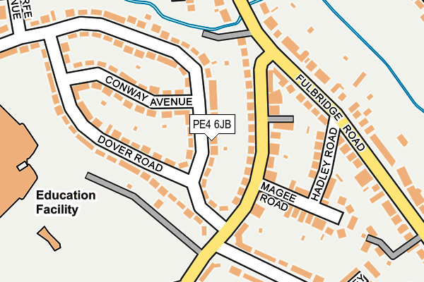 PE4 6JB map - OS OpenMap – Local (Ordnance Survey)