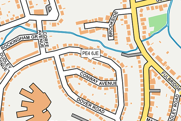 PE4 6JE map - OS OpenMap – Local (Ordnance Survey)