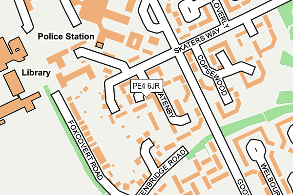 PE4 6JR map - OS OpenMap – Local (Ordnance Survey)