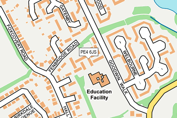 PE4 6JS map - OS OpenMap – Local (Ordnance Survey)