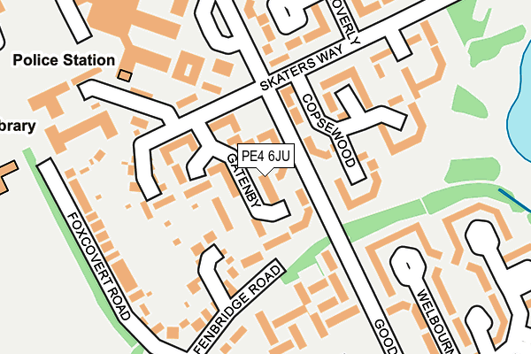 PE4 6JU map - OS OpenMap – Local (Ordnance Survey)