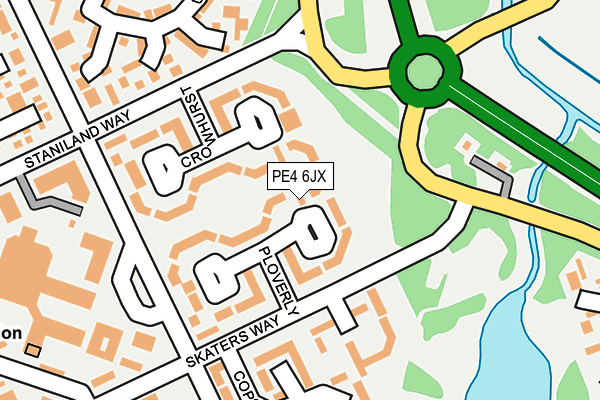 PE4 6JX map - OS OpenMap – Local (Ordnance Survey)