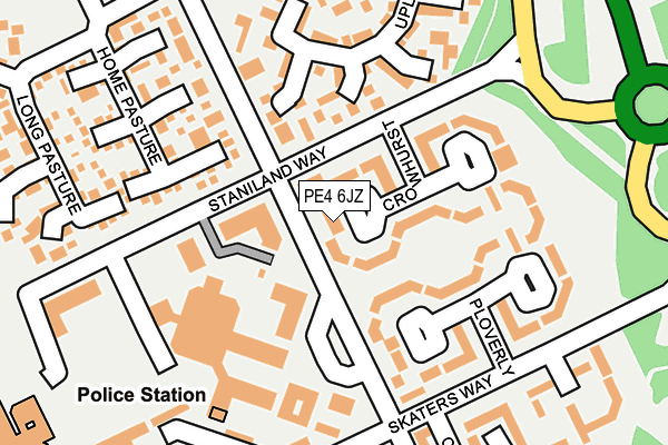 PE4 6JZ map - OS OpenMap – Local (Ordnance Survey)