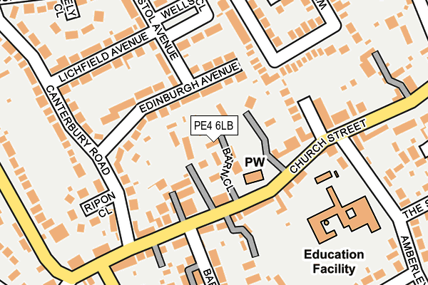 PE4 6LB map - OS OpenMap – Local (Ordnance Survey)
