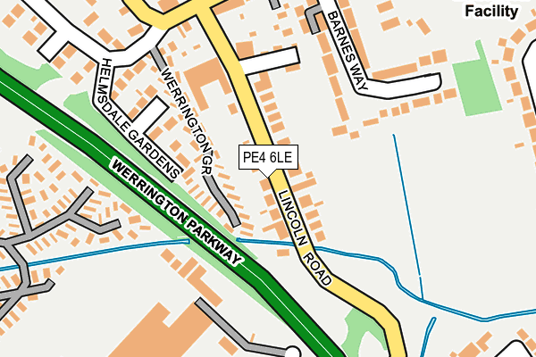 PE4 6LE map - OS OpenMap – Local (Ordnance Survey)