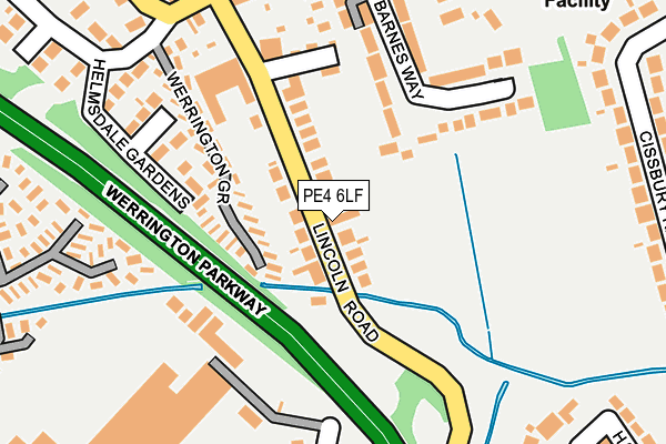 PE4 6LF map - OS OpenMap – Local (Ordnance Survey)