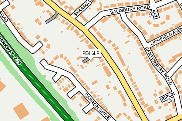 PE4 6LP map - OS OpenMap – Local (Ordnance Survey)
