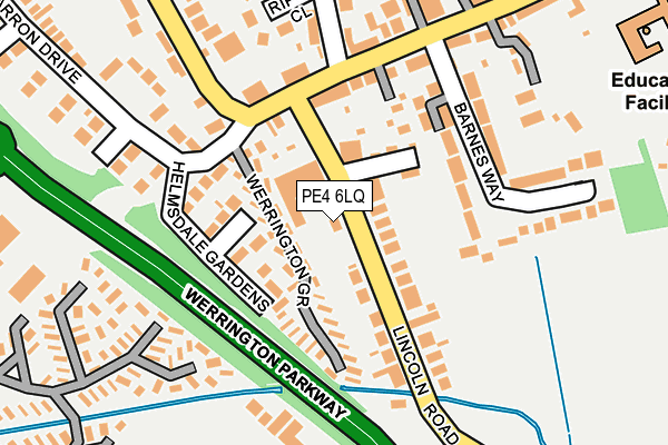 PE4 6LQ map - OS OpenMap – Local (Ordnance Survey)