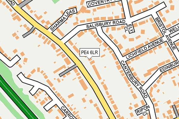 PE4 6LR map - OS OpenMap – Local (Ordnance Survey)