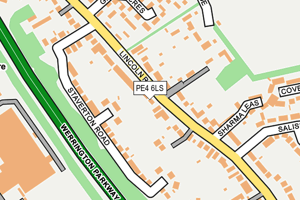PE4 6LS map - OS OpenMap – Local (Ordnance Survey)