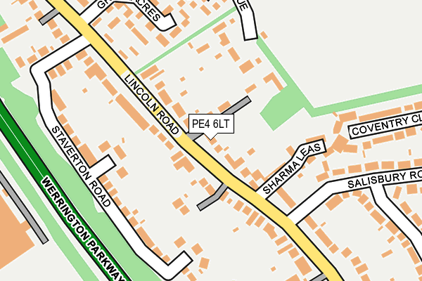 PE4 6LT map - OS OpenMap – Local (Ordnance Survey)