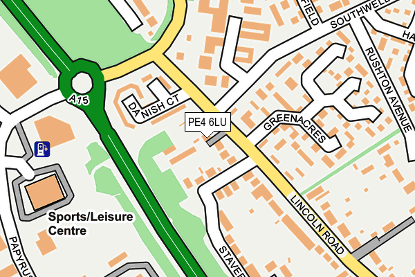 PE4 6LU map - OS OpenMap – Local (Ordnance Survey)