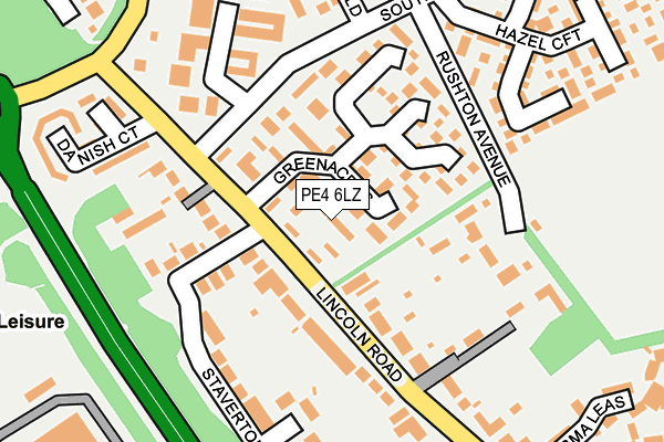 PE4 6LZ map - OS OpenMap – Local (Ordnance Survey)