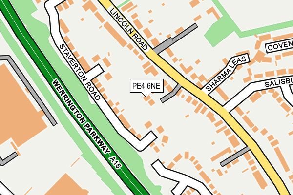PE4 6NE map - OS OpenMap – Local (Ordnance Survey)