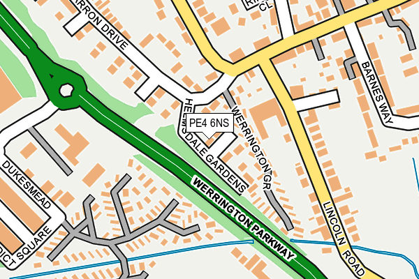 PE4 6NS map - OS OpenMap – Local (Ordnance Survey)