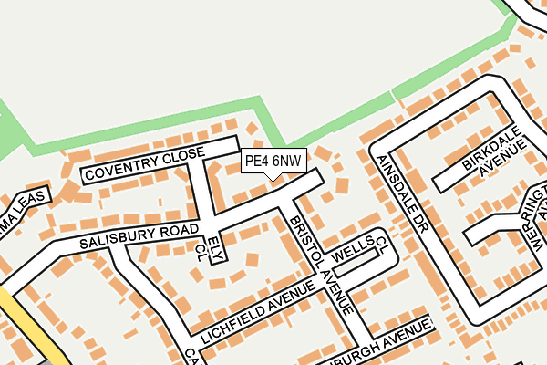 PE4 6NW map - OS OpenMap – Local (Ordnance Survey)