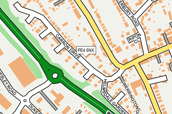 PE4 6NX map - OS OpenMap – Local (Ordnance Survey)
