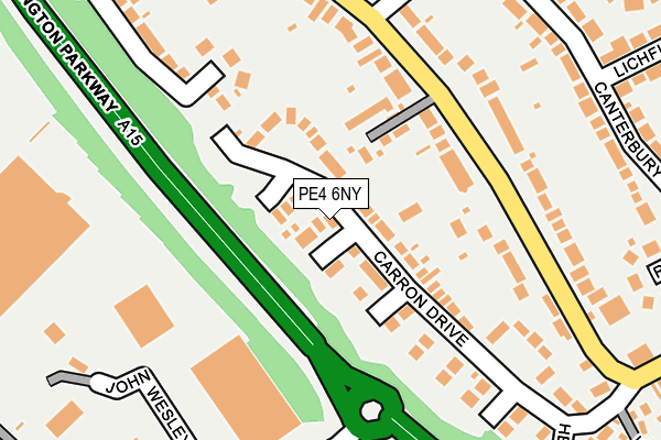 PE4 6NY map - OS OpenMap – Local (Ordnance Survey)
