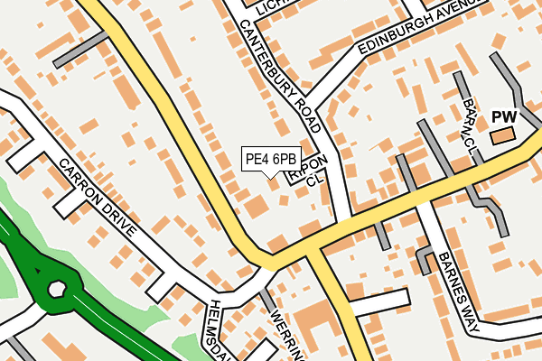 PE4 6PB map - OS OpenMap – Local (Ordnance Survey)