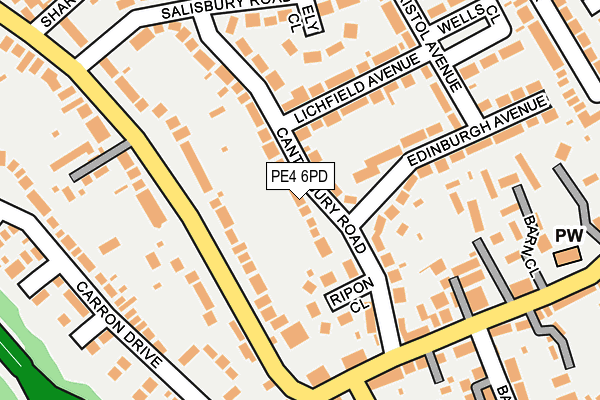 PE4 6PD map - OS OpenMap – Local (Ordnance Survey)